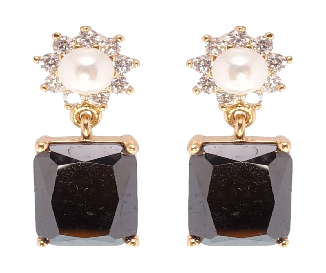 

Серьги Xuping Позолота 18K гвоздики (пусеты) "Подвески из черных фианитов"