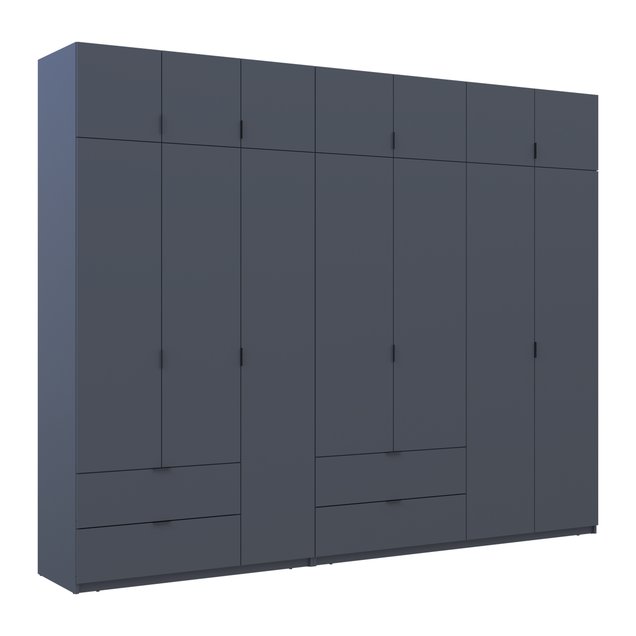Розпашна Шафа для одягу Doros Лукас Графіт 3+4 ДСП 300х50х240 (42005133) 6