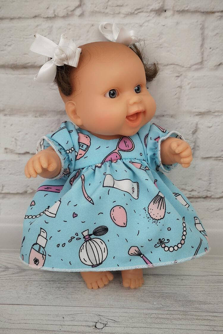 

Платье голубое для пупса 22 см