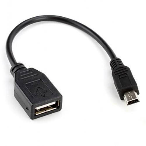 

Кабель mini USB - USB OTG, Черный