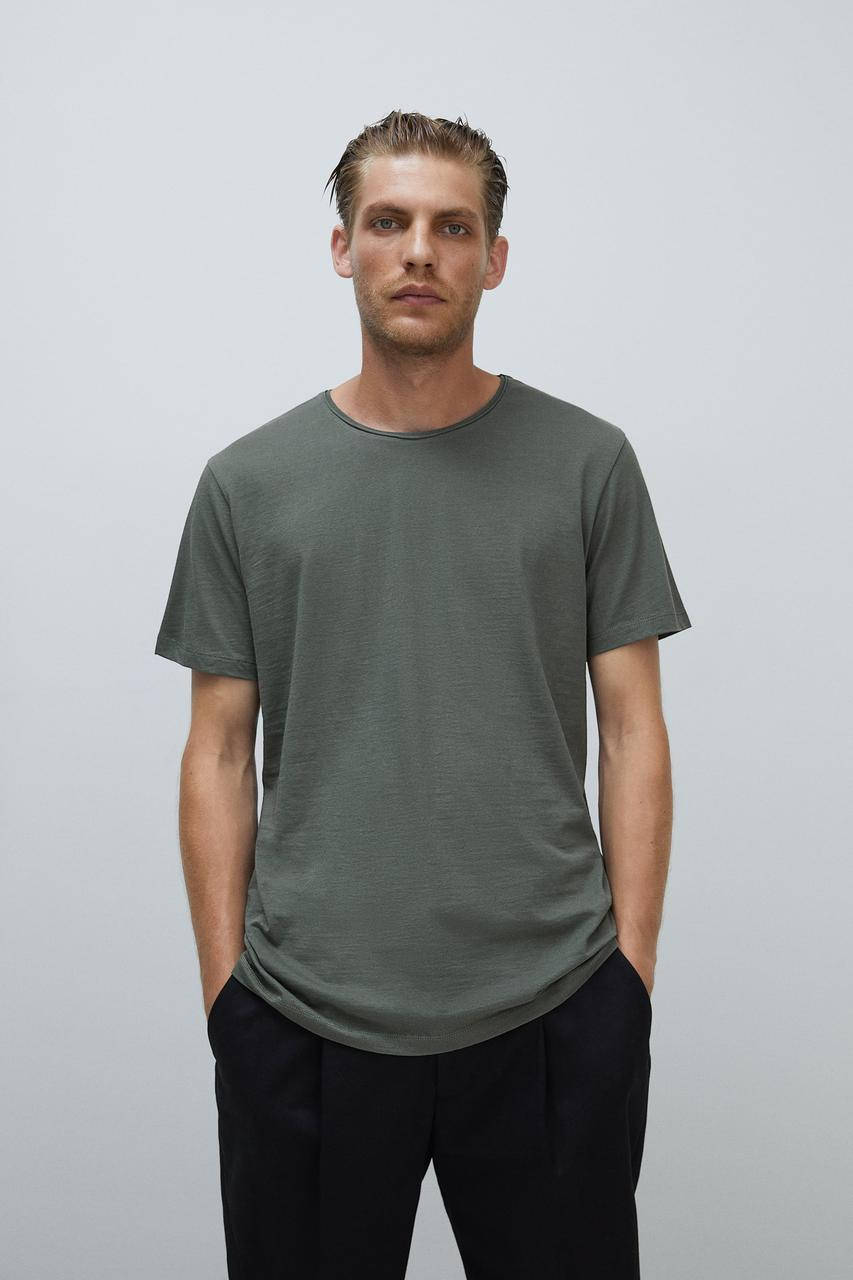 

Футболка в цвете хаки Zara XL