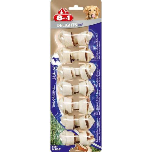 

Лакомство для собак Кость с говядиной 8in1 (7шт) XS/7см