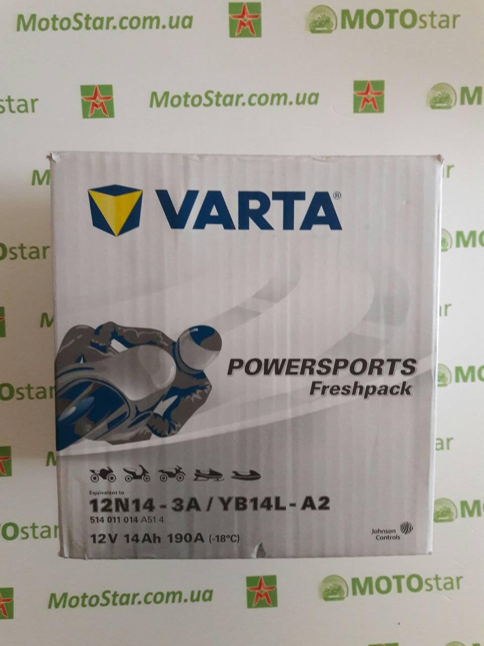 

12N14-3A / YB14L-A2 VARTA - Аккумулятор 14AH/190A 12V P+ для мотоцикла