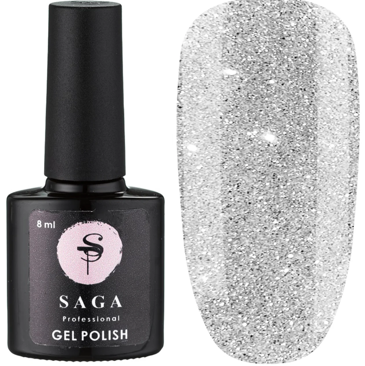 

Гель-лак светоотражающий Saga Professional Fiery gel №01, 8мл