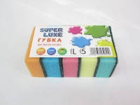 

Губка кухонная 5 шт 7,8 х 5,2 х3 см SUPER LUXE, Разные цвета