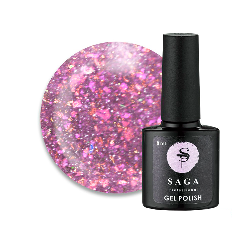 

Гель-лак Saga Professional Fiery Gel № 16 (пурпурно-розовый светоотражающий), 8 мл