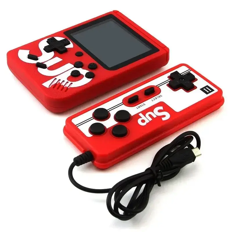 

Приставка Sup с джойстиком Retro Sup Dendy 400в1 портативная Game Box 3" на двоих Красный