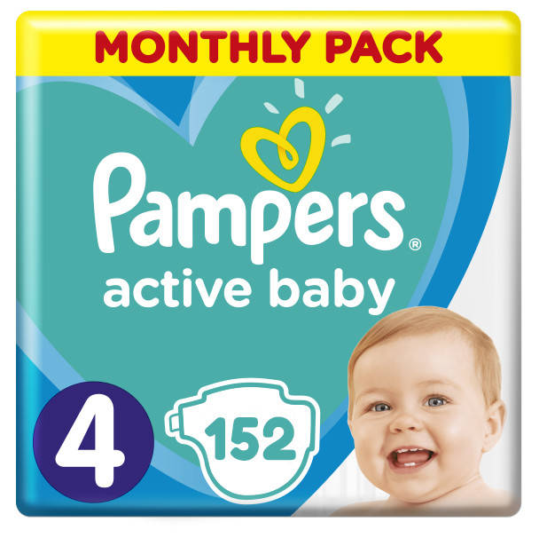 

Подгузники детские Pampers Active Baby Maxi 4 (7-14 кг) Monthly Pack 152 шт