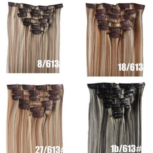 

Трессы, накладные термо волосы для наращивания на заколках, набор из 12 прядей