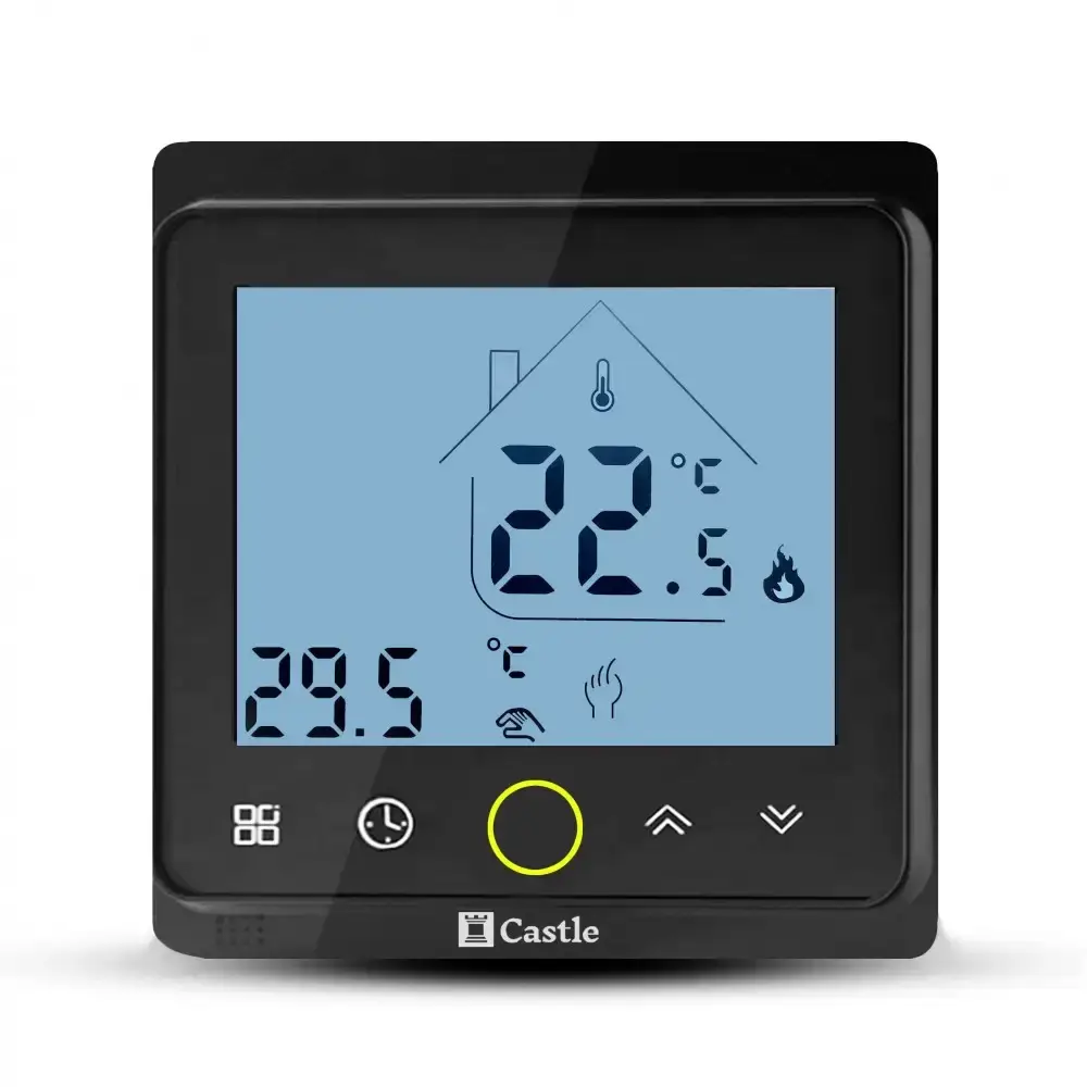 

Wi-Fi терморегулятор Castle AC603H Black регулировка температуры теплого пола, Черный