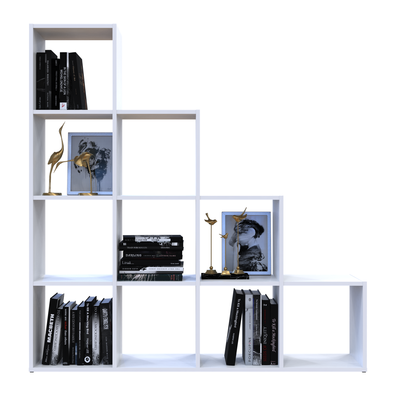 Стелаж Doros Степ 4х4 Білий відкритий 136.2х28.8х140.7 (41516166) 5