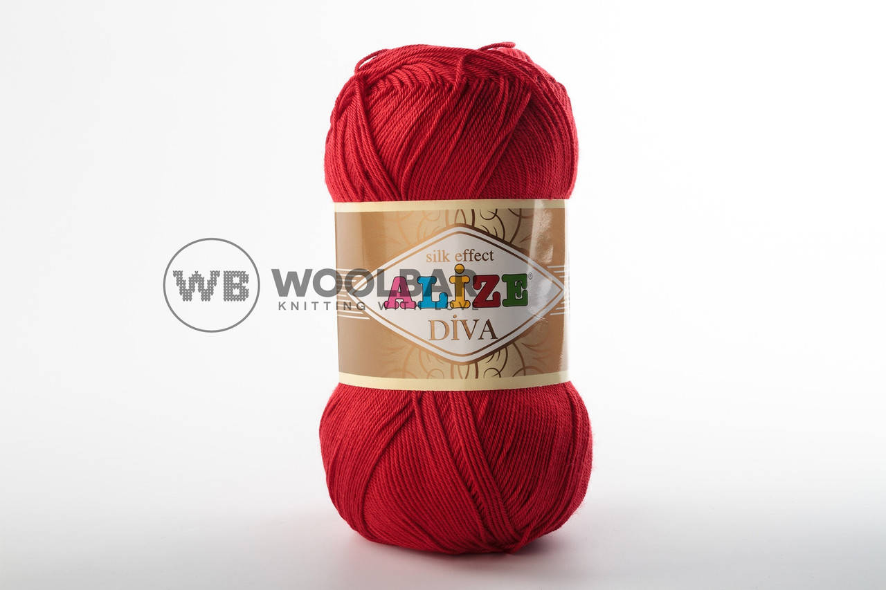 

Пряжа Alize Diva 106 красный