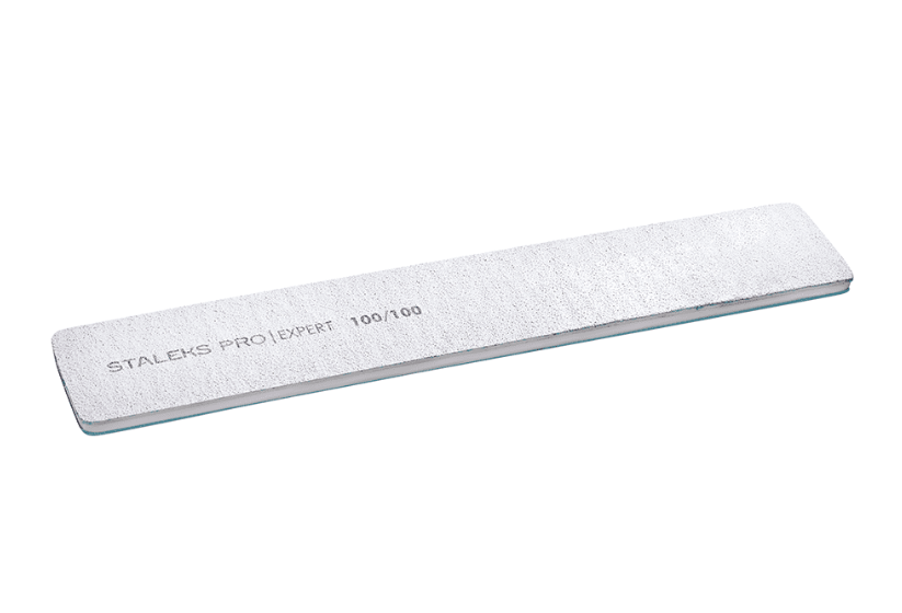 

Пилка для ногтей шикорая прямая STALEKS EXPERT 100/100 грит NFB-30/4