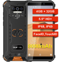 

Смартфон Oukitel WP5 4GB/32Gb, 8000mAh китайский телефон захищенний, Черный