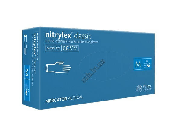 

Нитриловые текстурированные перчатки NITRYLEX CLASSIC голубые, Голубой