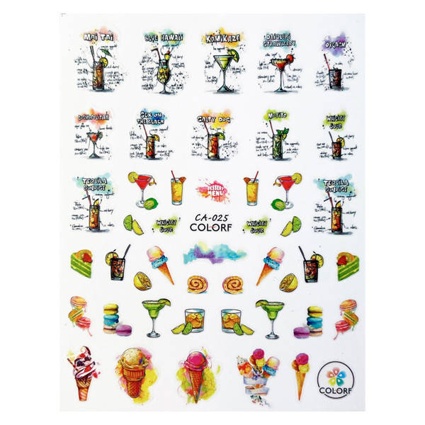 

Наклейки для дизайна ногтей Nail Sticker CA-025