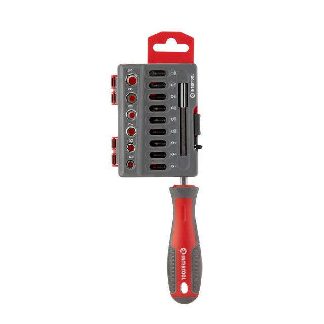 

Отвертка с комплектом насадок 16 ед., Intertool (VT-3345)