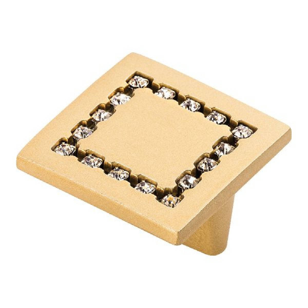 

Ручка мебельная Ozkardesler TASLI MIMOZA 5320-04 32мм Матовое Золото с камнями