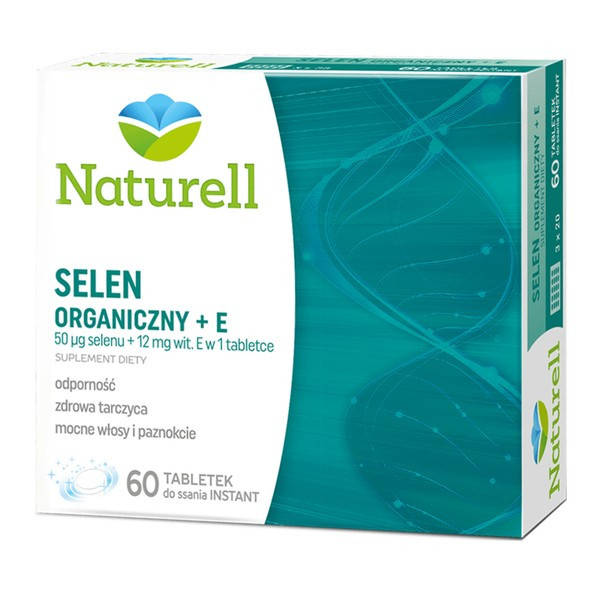 

Naturell Selen Organiczny + E (органический) - для выолос и ногтей, 60 шт