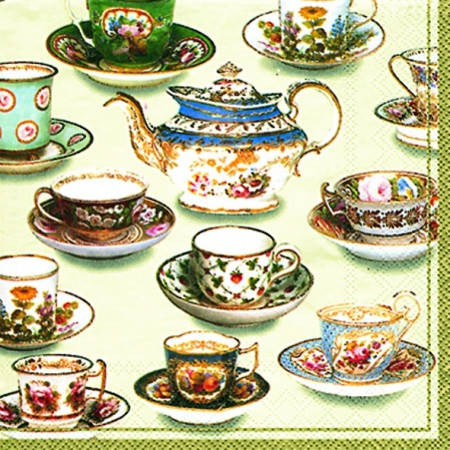 

Салфетки для декупажа "Чайный стол" кремовый 33*33 см №246