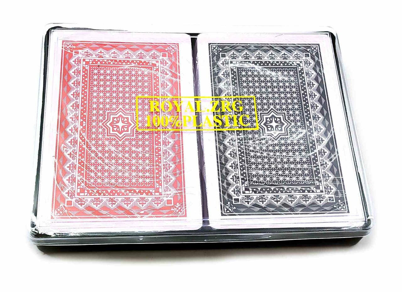 

Карты игральные пластиковые "Royal" (12,5х9,4х1,8 см)(2 колоды)