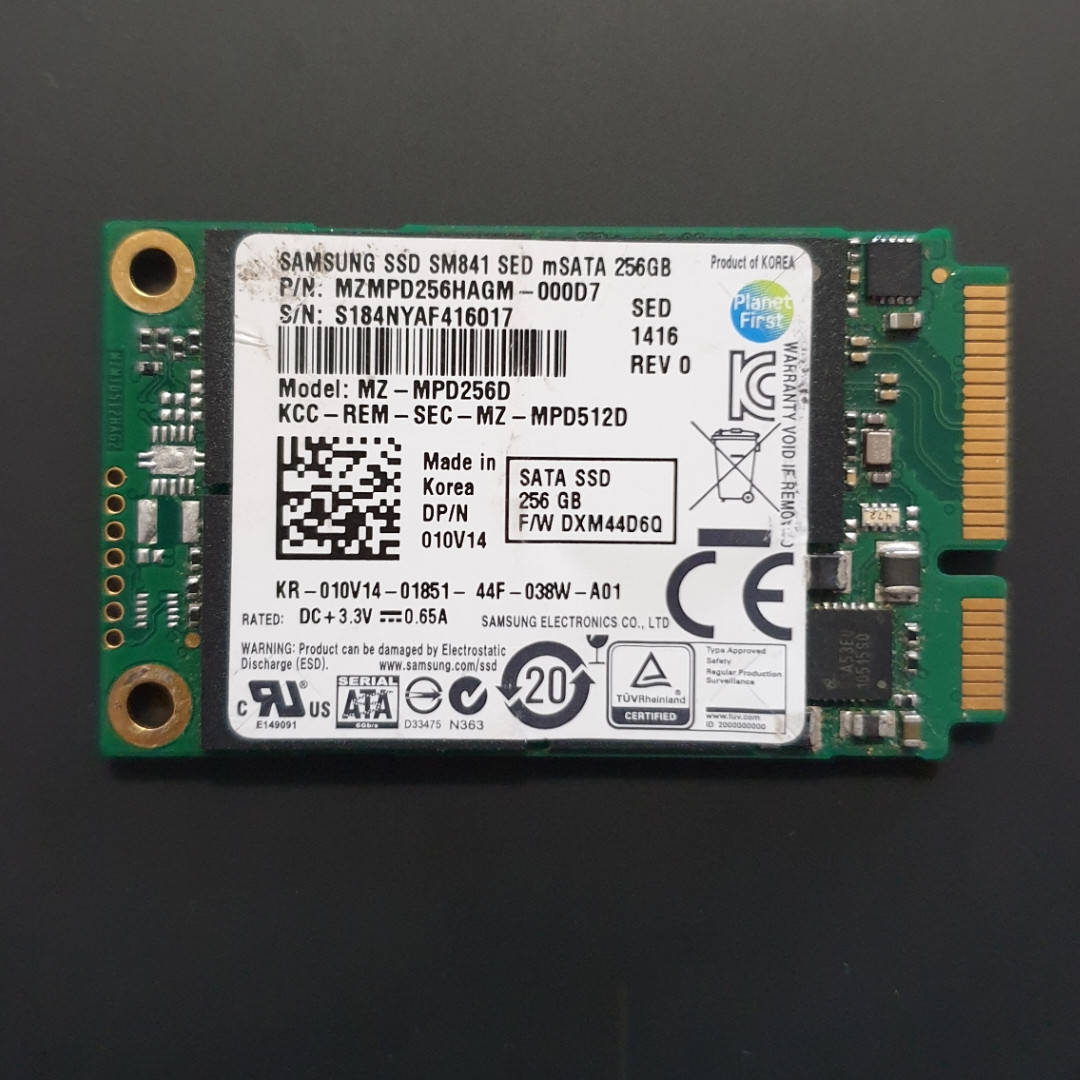 

SSD Samsung SM841 256GB msata SATAIII MLC (MZMPD256HAGL)