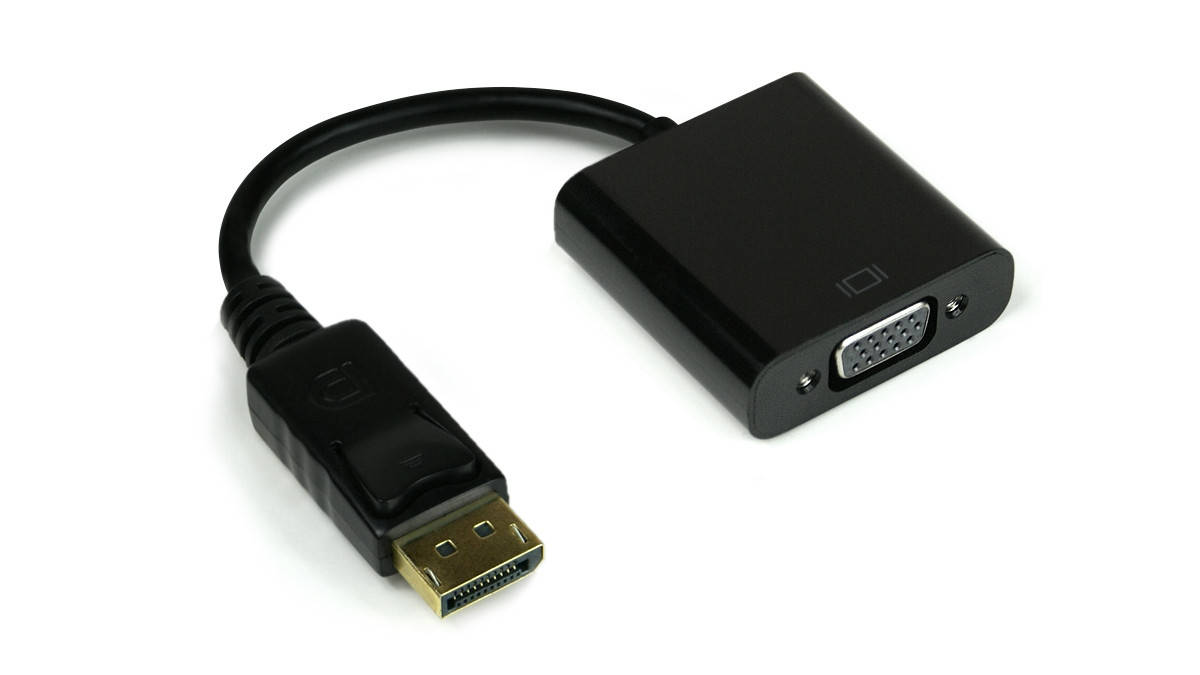 

Переходник-конвертер DisplayPort (папа) - VGA (мама) TRY 0.15 м черный новый