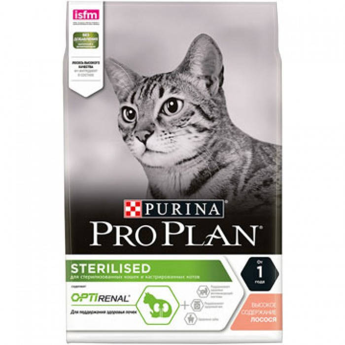 

Сухой корм Purina ProPlan Sterilised с лососем, 3 кг