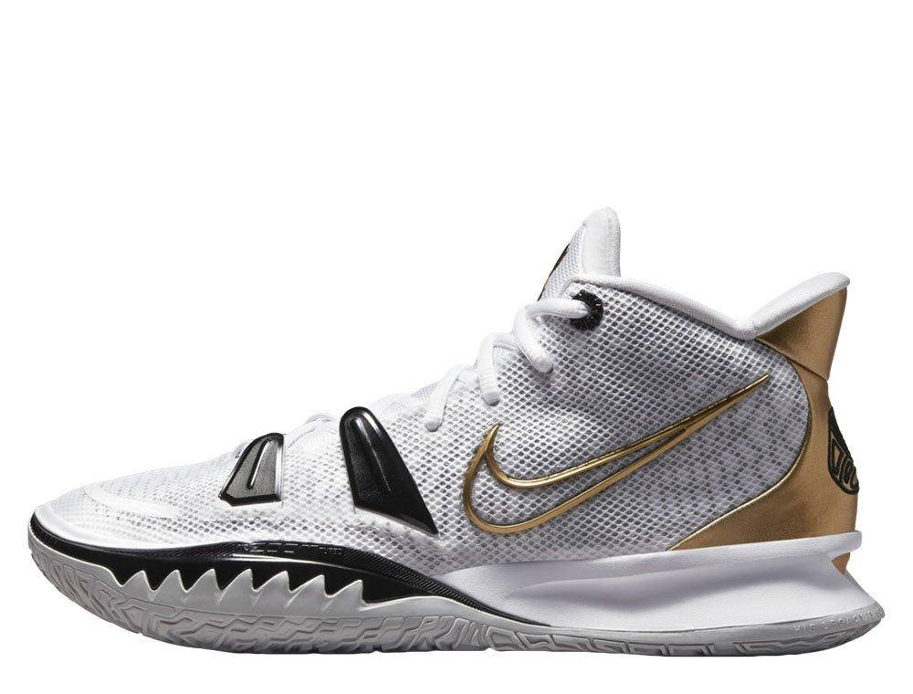 

Мужские кроссовки Nike Kyrie 7 "White Black Gold" CQ9326-101, Светло-серый
