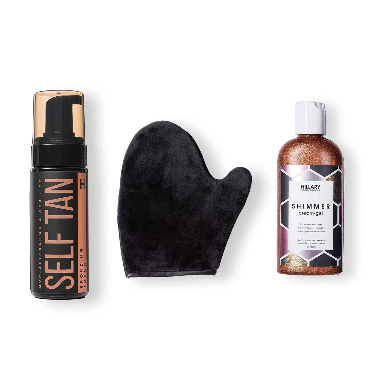 

Набор для автозагара тела + крем-шиммер для тела Cream-gel