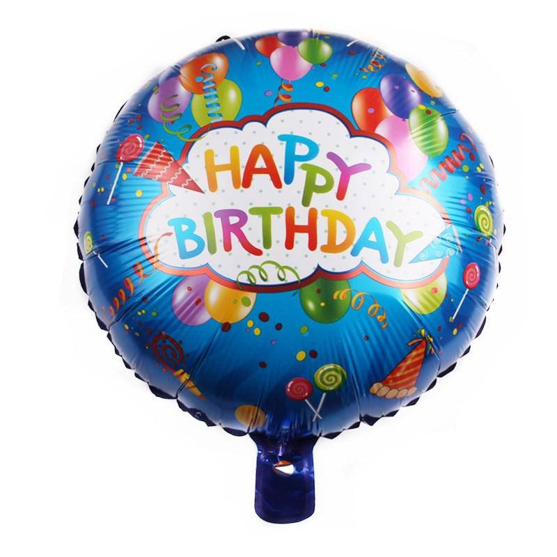

Воздушный фольгированный шар Happy Birthday карнавал (Китай), Разные цвета
