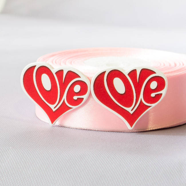 

Кабошон Серединка Сердце LOVE, Белый