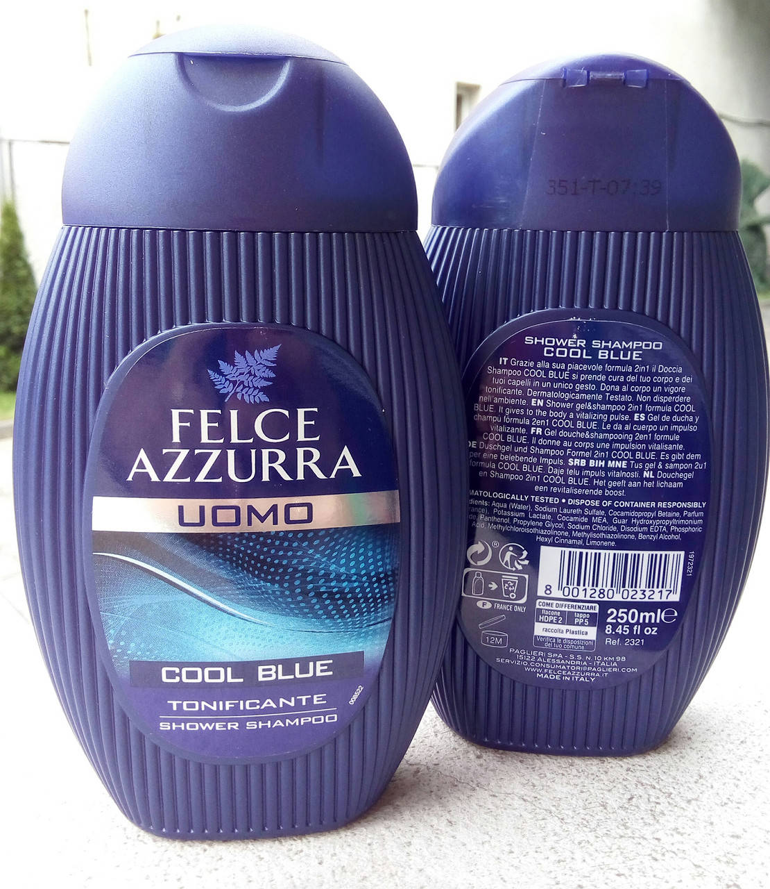 

Гель для душа и шампунь Felce Azzurra мужской Cool Blue, мужской, 250 мл