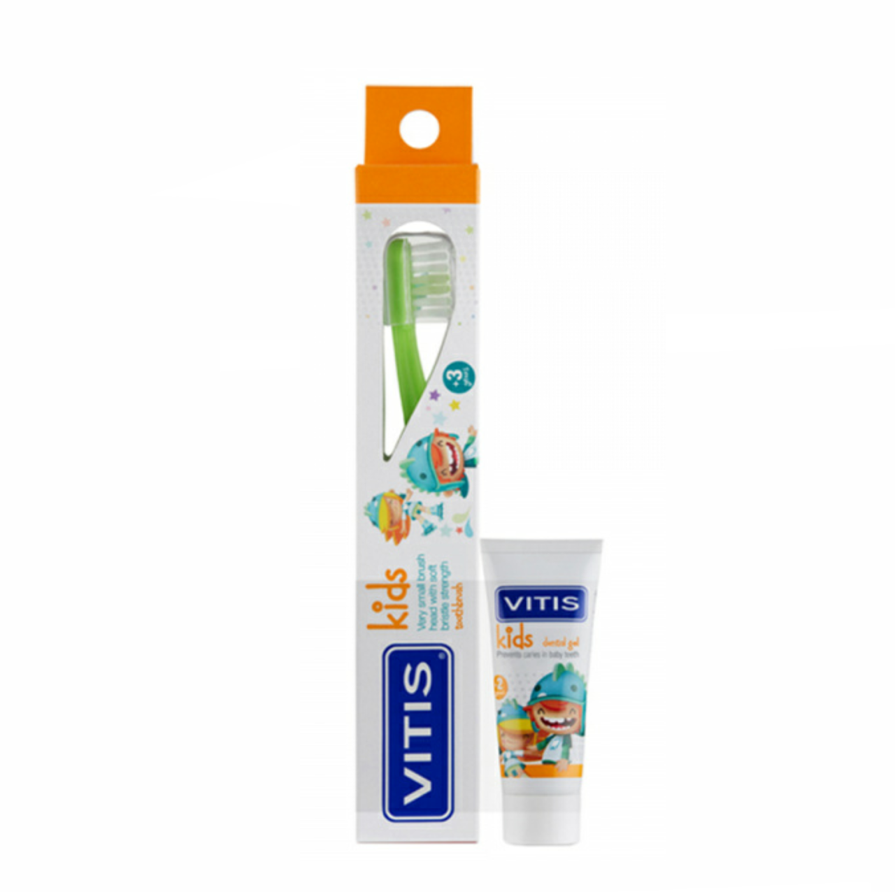 

VITIS KIDS Зубная щетка + гель-паста 8 мл (2-6 лет)