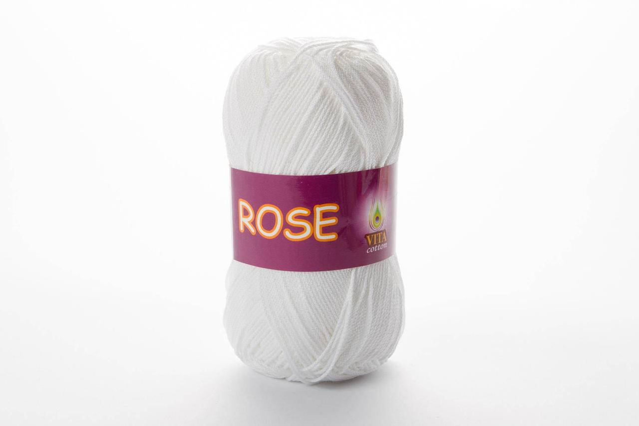 

Пряжа хлопковая Vita Cotton Rose, Color No.3901 белый