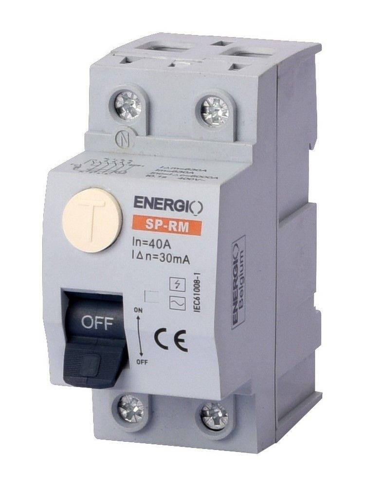 

Пристрій захисного відключення ENERGIO SP-RM 2P 40А 30мА тип AC Електромеханічний