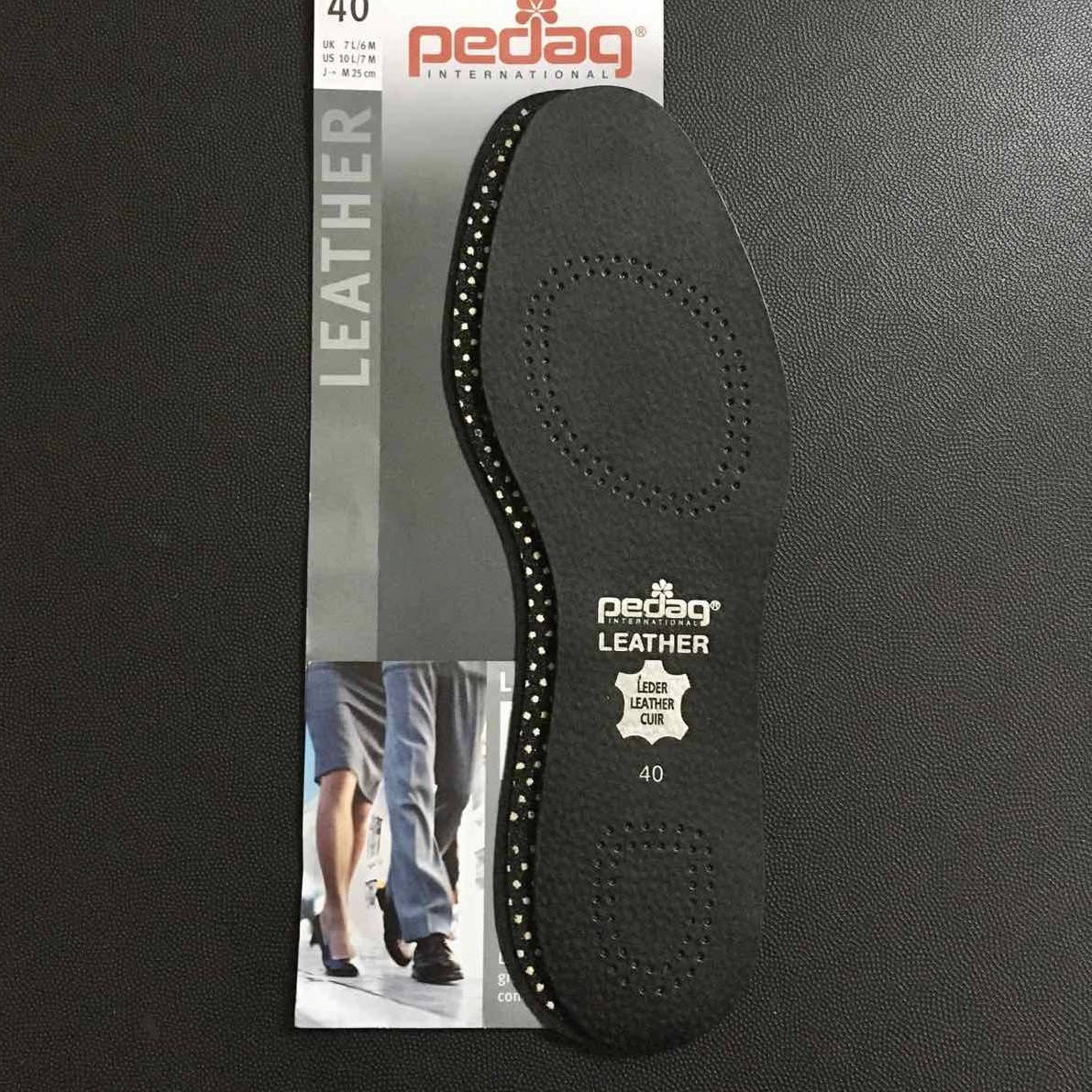 

Стельки кожаные 39 размер с активированным углем Pedag Leather, цв.черный
