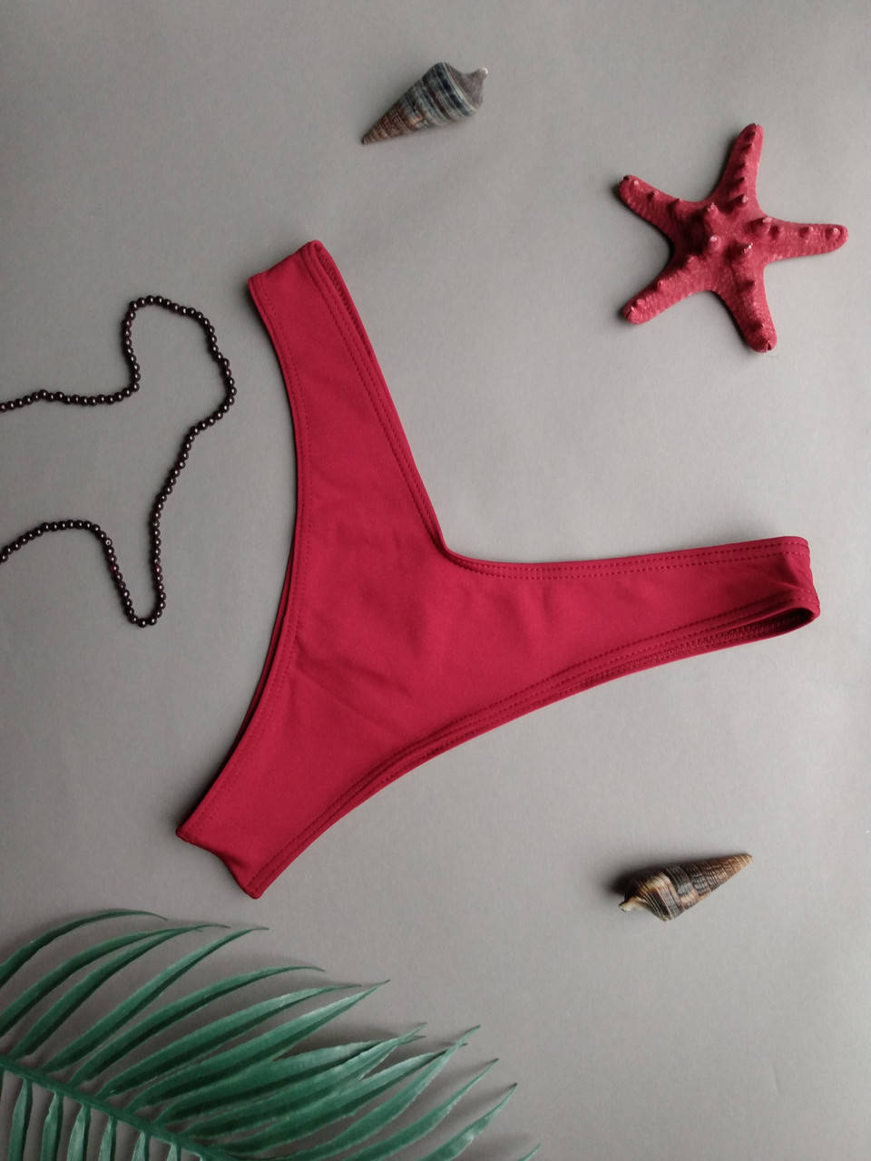 

Плавки купальные женские вишнёвые серии CHERRY M, Бордовый