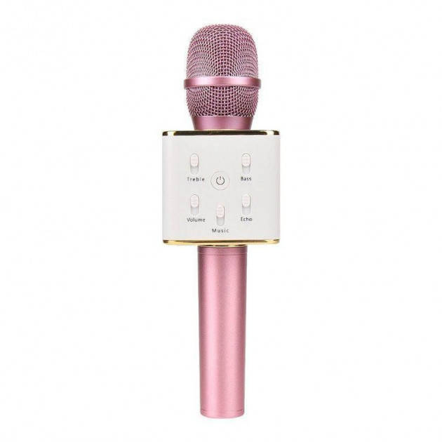 

Караоке микрофон беспроводной Q7 Plus Розовый (KM01) Bluetooth V4.0 с коробкой