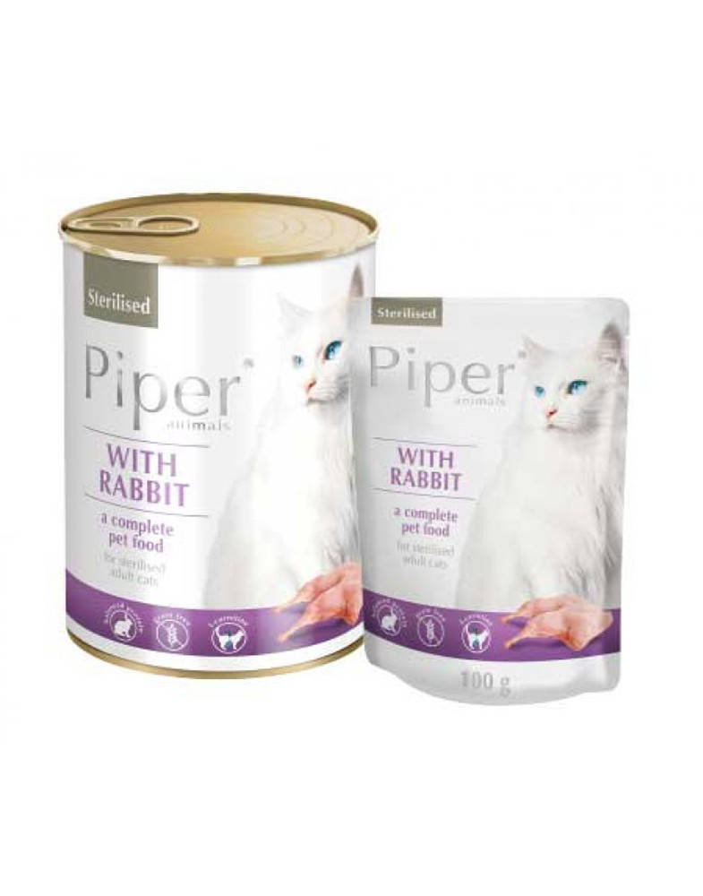 

Piper cat Sterilised Rabbit для стерилизованных кошек с кроликом 400 г