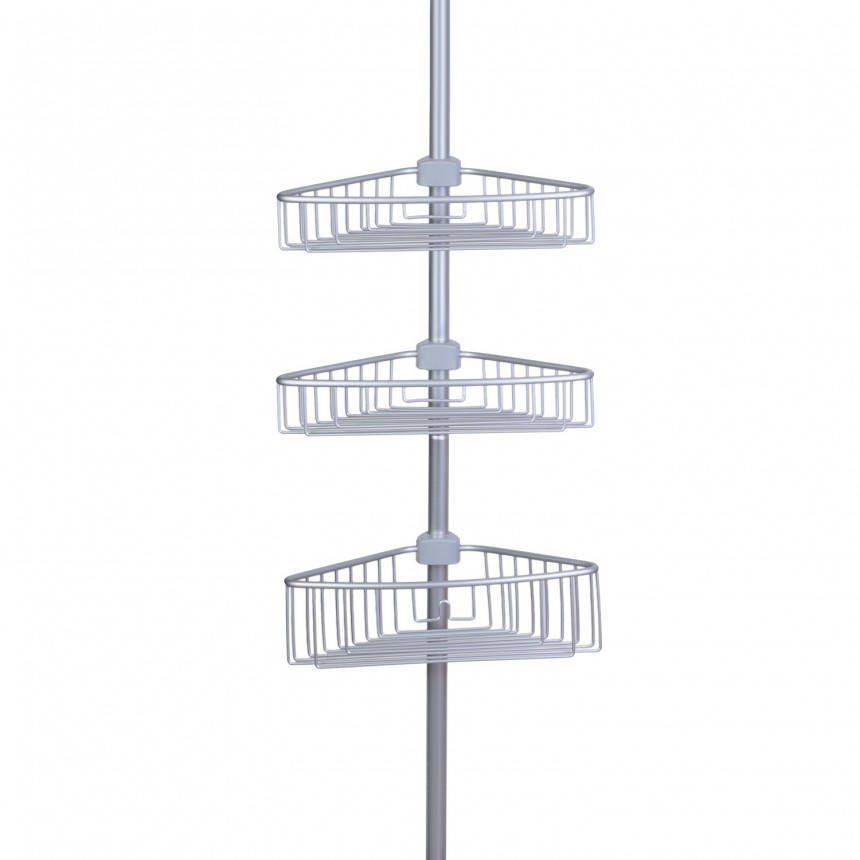 

Полка в ванную угловая телескопическая 3 яруса Prima Nova, алюминиевая N29-30-E