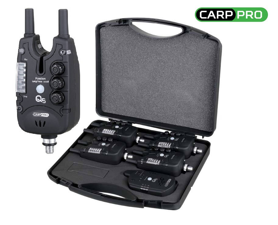 

Набор 4 сигнализатора поклевки электронных Carp Pro Q5 4+1 в кейсе