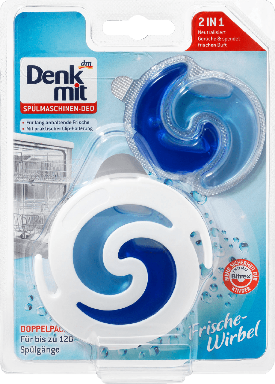 

Освежитель для посудомоечной машины Denkmit Spülmaschinen-Deo Frische-Wirbel, 2 шт.