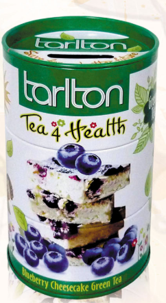 

Чай зеленый крупнолистовой Тарлтон Tea4Health с ароматом черники и жасмина 100 г ж/б