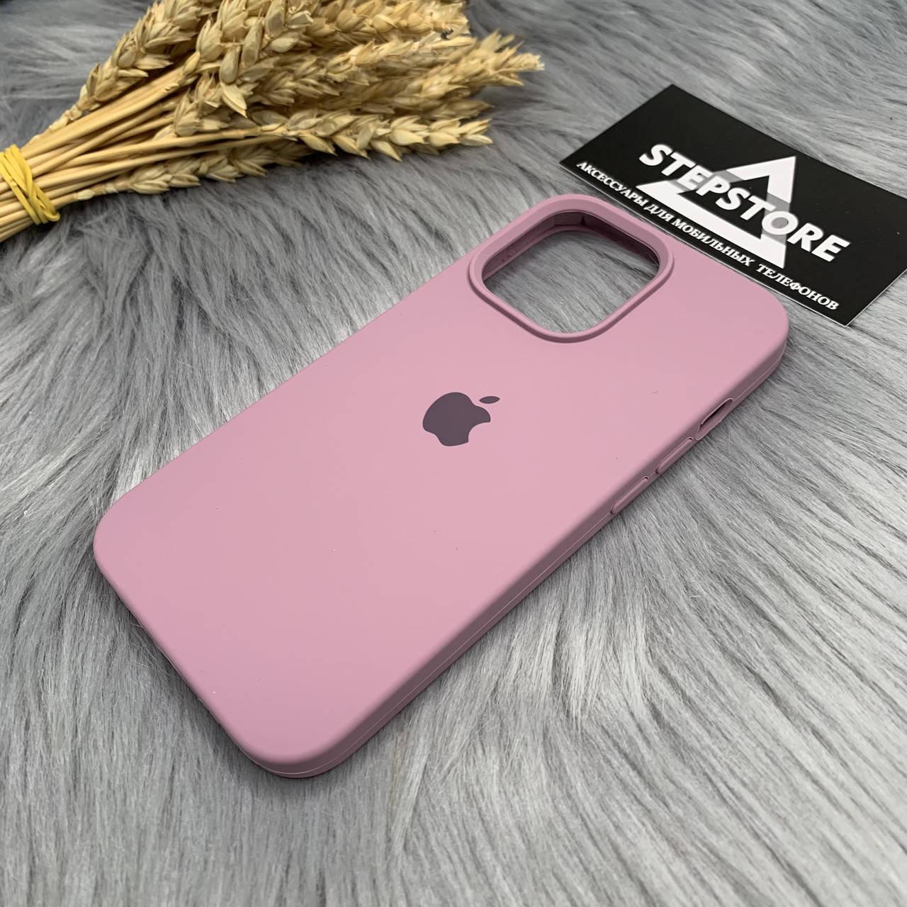 

Чехол Silicone Case Cover Full для IPhone 13 pro 6.1 с микрофиброй силиконовый противоударный 9. Lilac pride