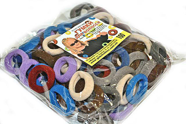 

Резинки для волос цветные упаковка 100 шт, Белый