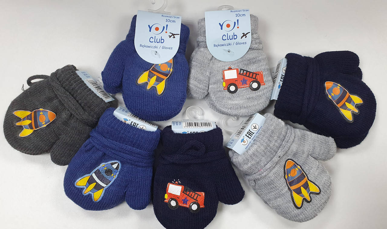 

Варежки для малышей мальчик 10см.Польша