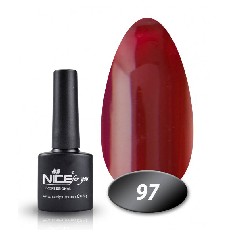 

Гель лак Nice for you 097 бордовая роза 8,5 мл