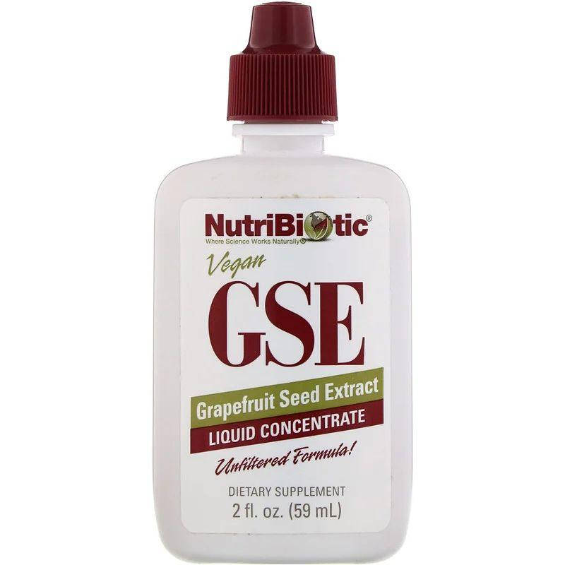 

NutriBiotic Веганский экстракт семян грейпфрута GSE, жидкий концентрат. 59 мл