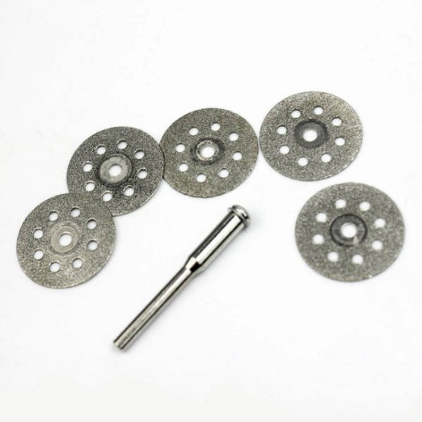

Круг отрезной алмазный 22mm 10шт +2 штанги, Dremel